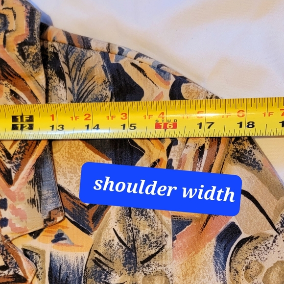 BRIGGS NY long length one button close patterned blazer jacket - Picture 9 of 12